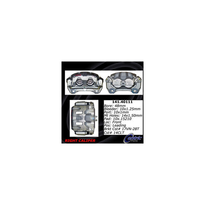 Stoptech Centric Semi-Loaded Brake Caliper - Front Right 141.40111