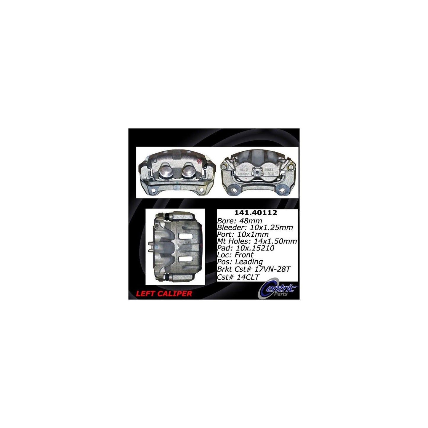 Stoptech Centric Semi-Loaded Brake Caliper - Front Left 141.40112