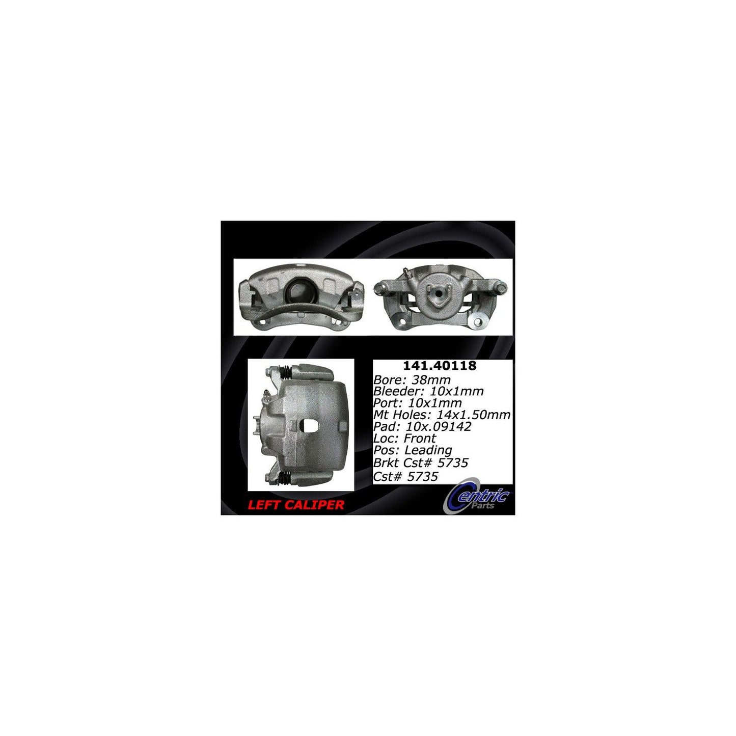 Centric Parts Disc Brake Caliper with anti-corrosion finish for reliable brake performance