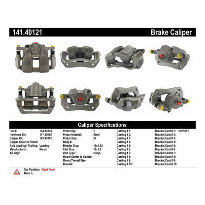 Centric Parts Disc Brake Caliper with anti-corrosion finish