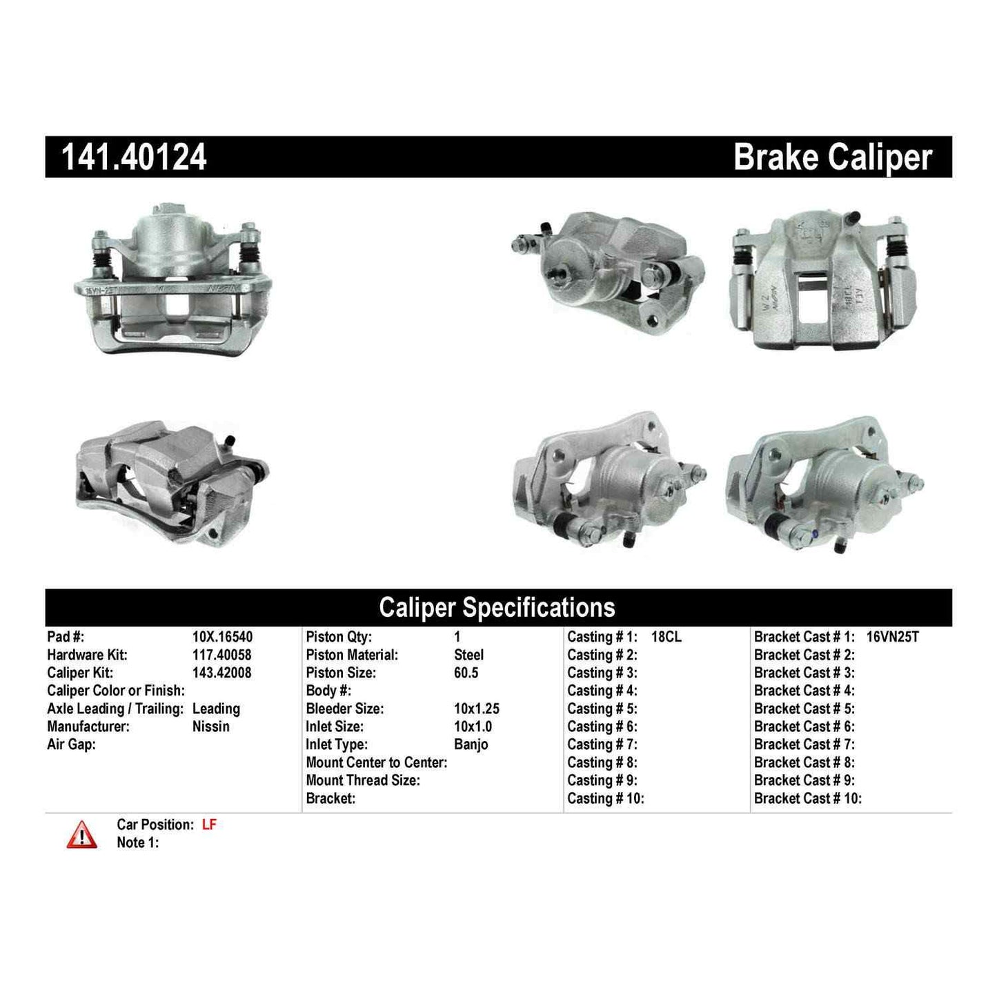 Centric Parts Disc Brake Caliper with anti-corrosion finish