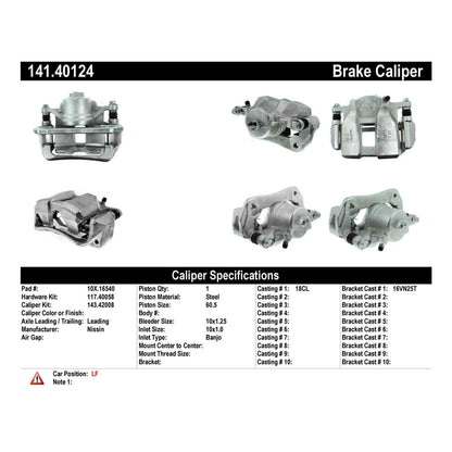 Centric Parts Disc Brake Caliper with anti-corrosion finish