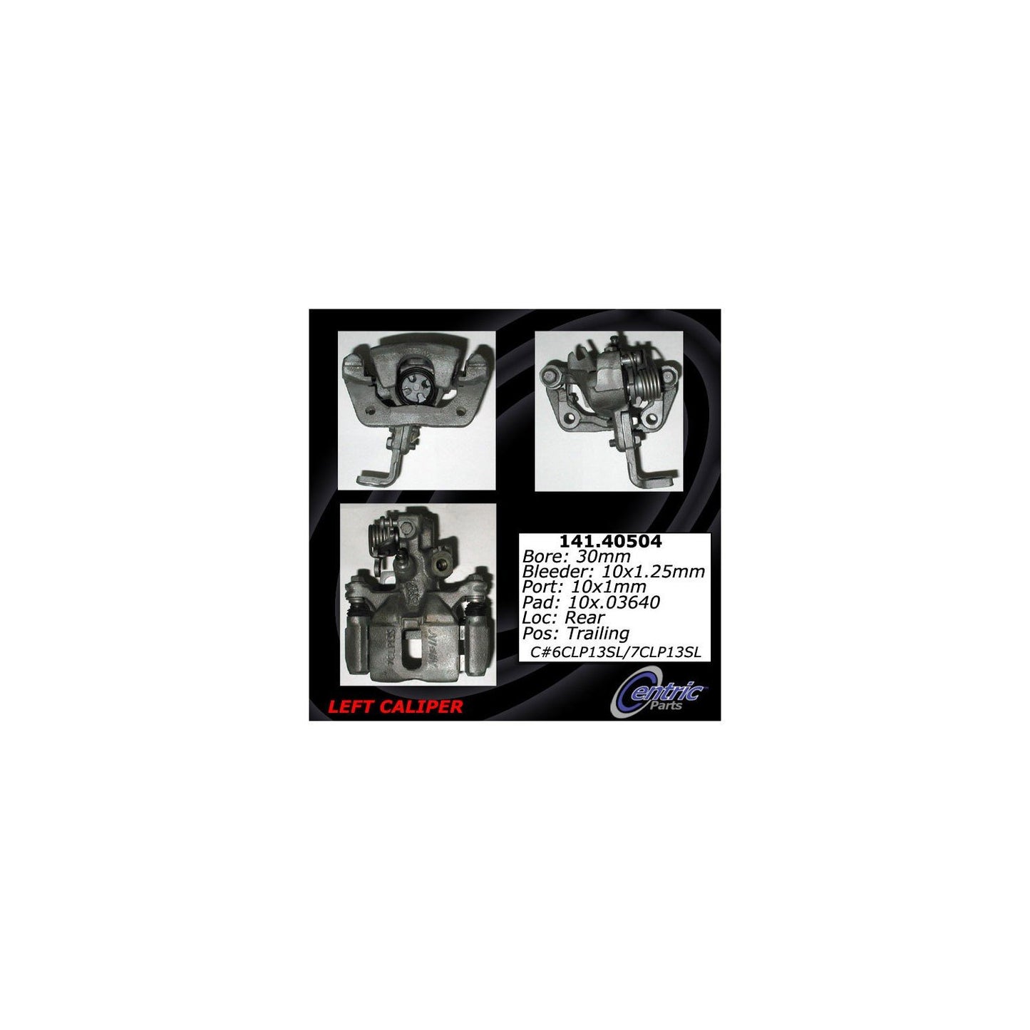 Centric Parts Disc Brake Caliper with Anti‑Corrosion Finish 141.40504