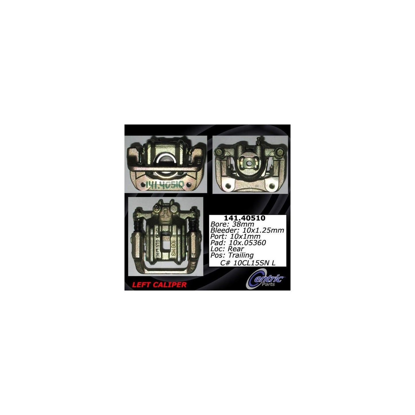 Centric Parts Semi-Loaded Brake Caliper 141.40510