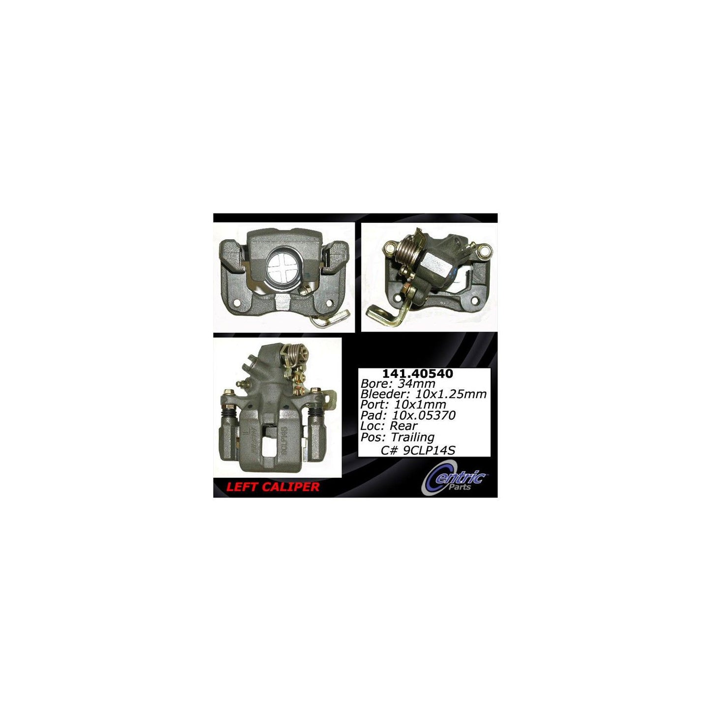 Centric Parts Disc Brake Caliper Semi-Loaded for 2001-2005 Acura EL, 2002-2006 RSX, 2002-2005 Honda Civic 141.40540