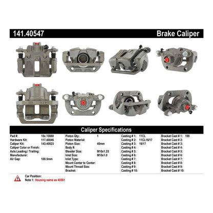 Centric Parts Semi-Loaded Brake Caliper 141.40547