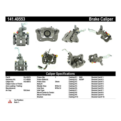 Centric Parts Semi-Loaded Brake Caliper 141.40553