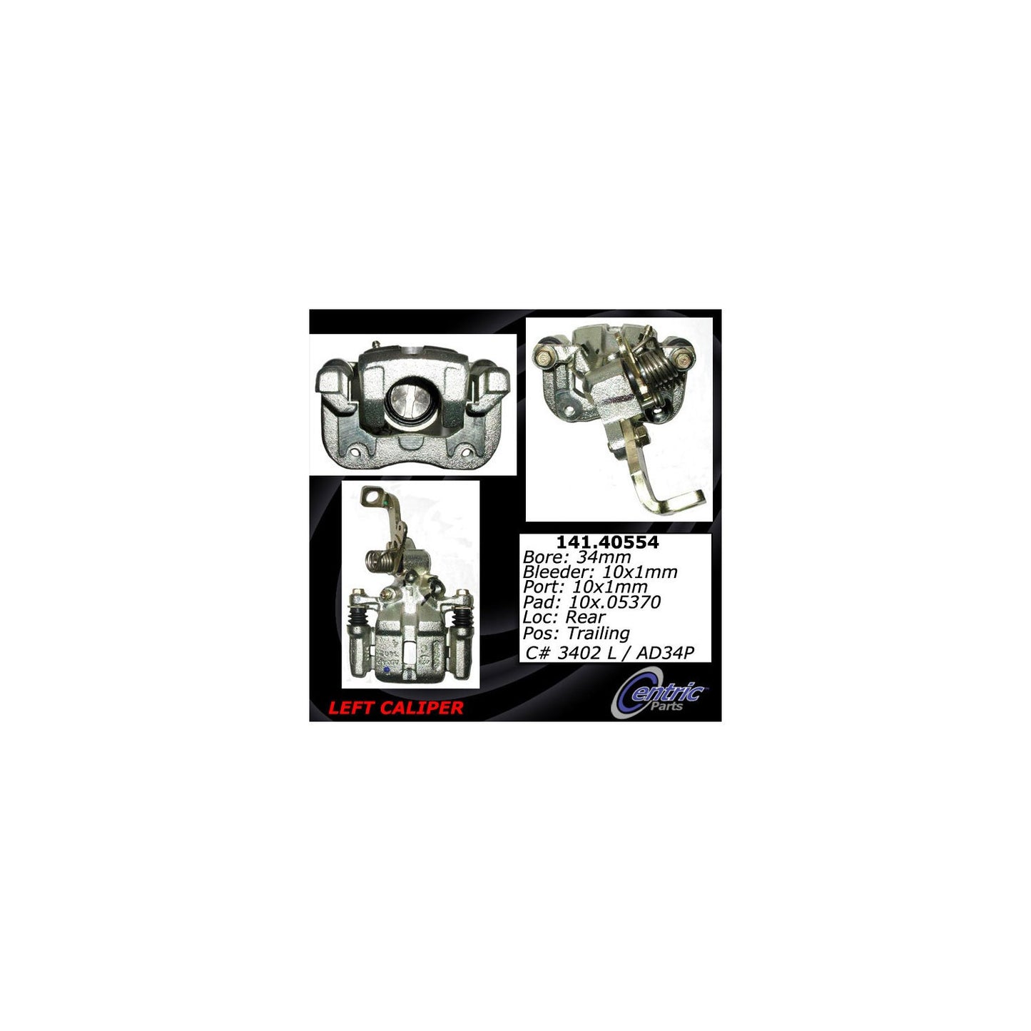 Centric Parts Semi-Loaded Brake Caliper 141.40554