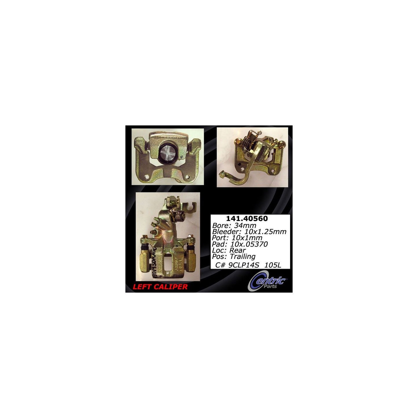 Centric Parts Semi-Loaded Brake Caliper 141.40560