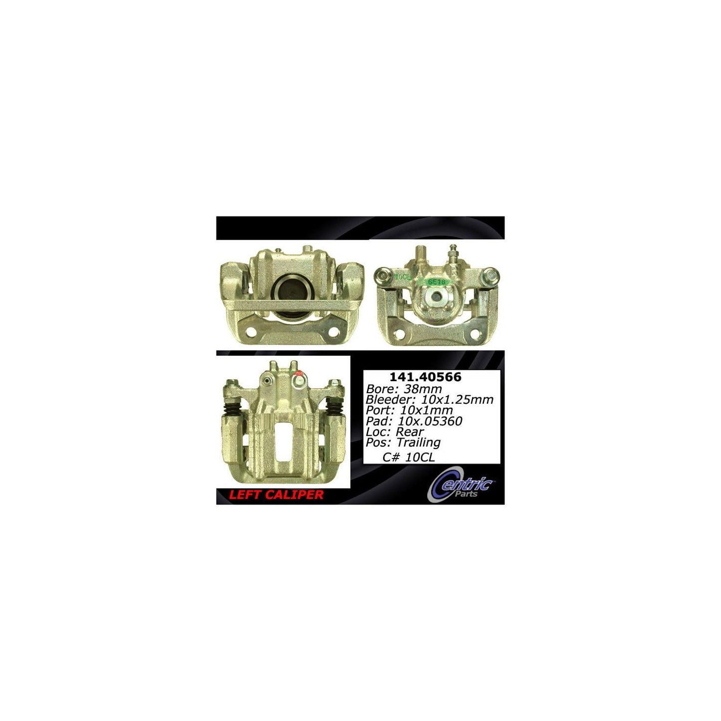 Centric Parts Disc Brake Caliper Semi-Loaded with anti‑corrosion finish for 2007‑2018 Acura RDX, 2010‑2011 Honda Accord Crosstour, 2012‑2015 Crosstour, 2008‑2016 Honda CR‑V