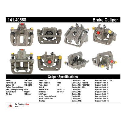 Centric Parts Semi-Loaded Brake Caliper 141.40568
