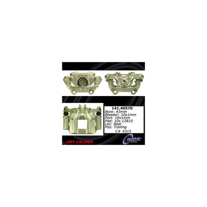 Stoptech Centric Semi-Loaded Brake Caliper - Rear Left 141.40570