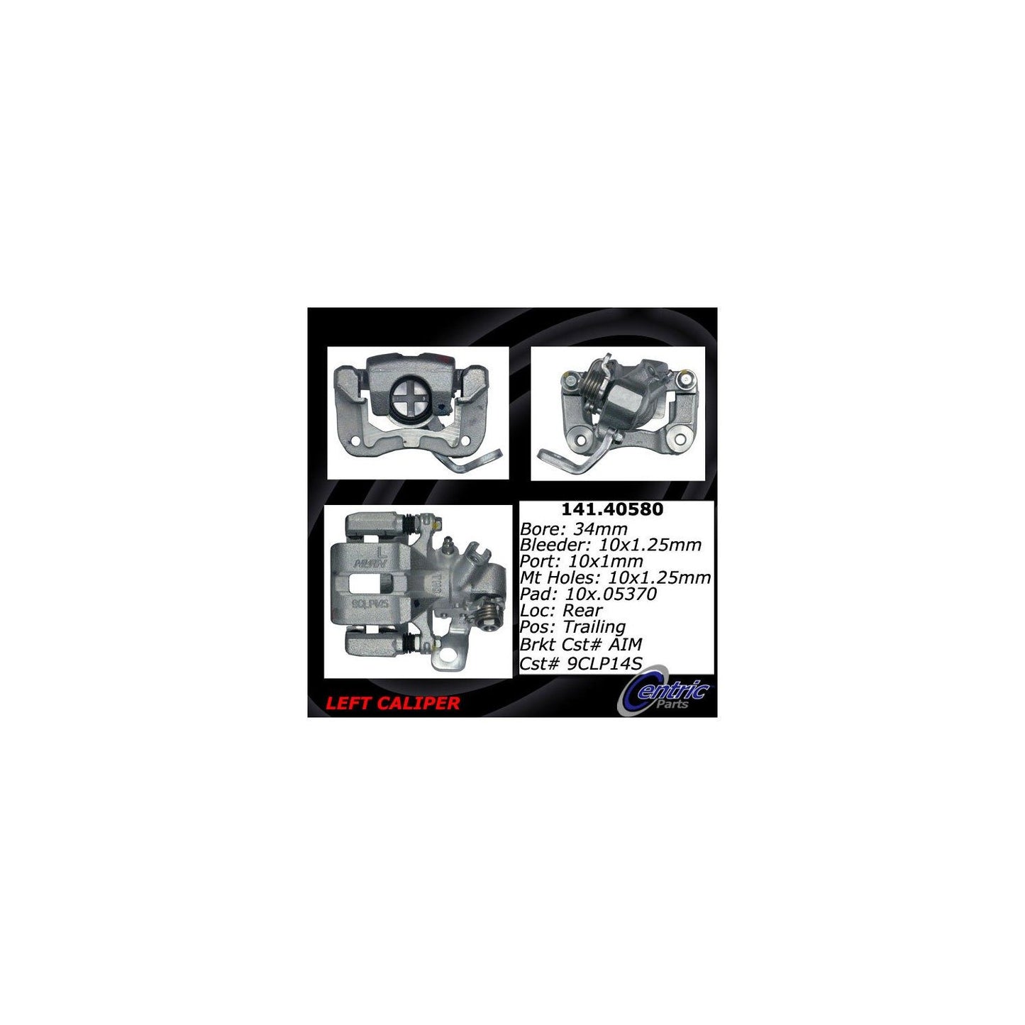 Centric Parts Disc Brake Caliper with anti-corrosion finish 141.40580