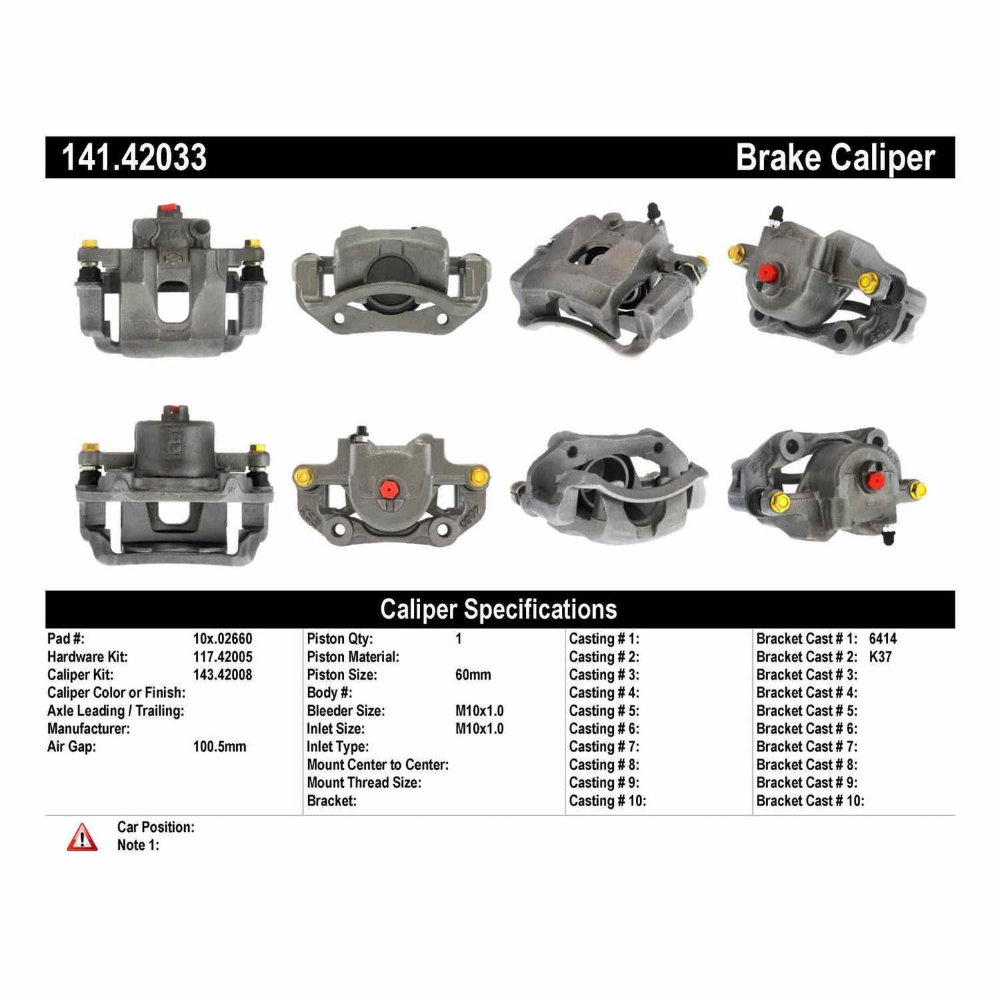 Centric Parts Disc Brake Caliper Semi-Loaded with Anti-Corrosion Finish for Nissan 720 1986-1992, D21 1994-1986, Multi 1988-1990, Pickup 1997-1995