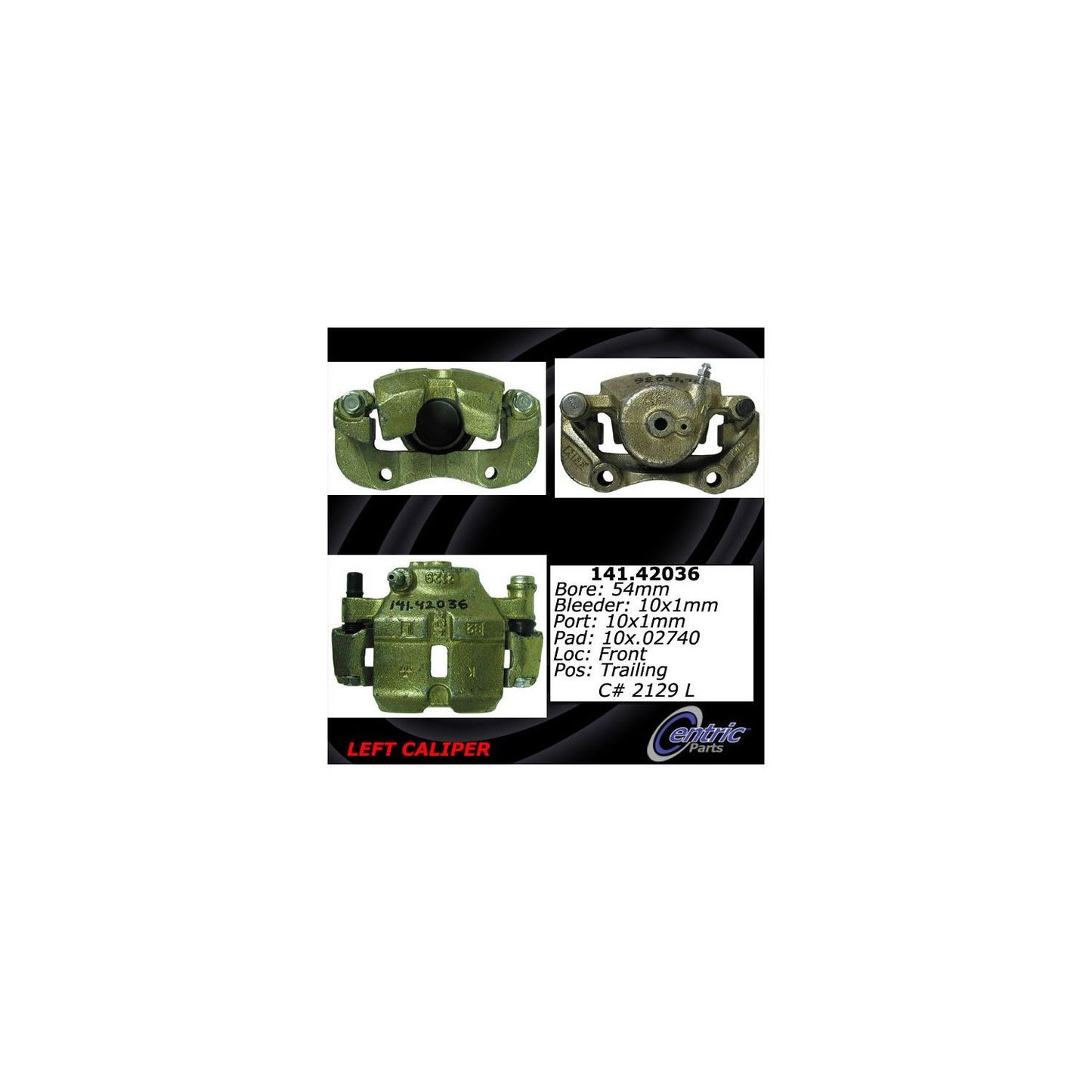 Centric Parts Disc Brake Caliper Semi-Loaded for 1984-1986 Nissan 200SX 141.42036