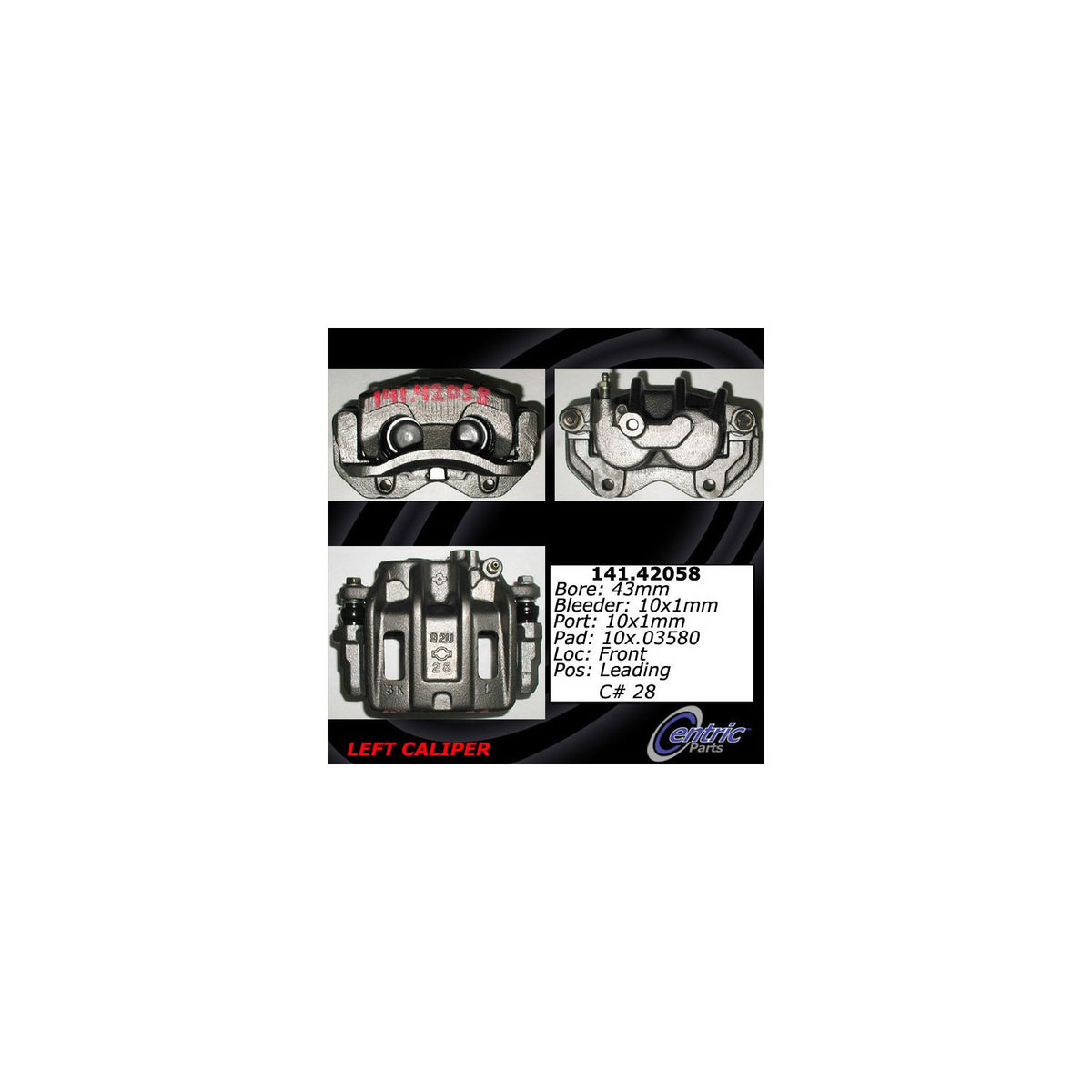 StopTech Semi-Loaded Brake Caliper 141.42058