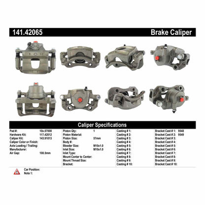 Stoptech Centric 89-93 96-98 Nissan 240sx Semi-Loaded Front Right Brake Caliper 141.42065