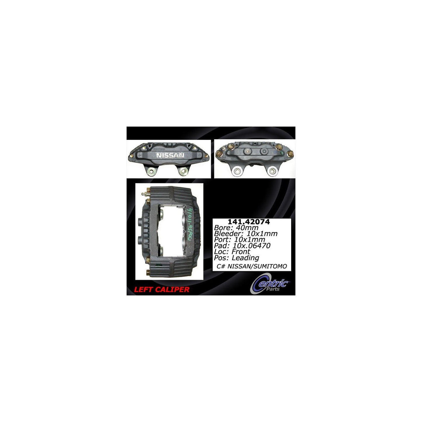 Stoptech Centric Semi-Loaded Caliper 141.42074