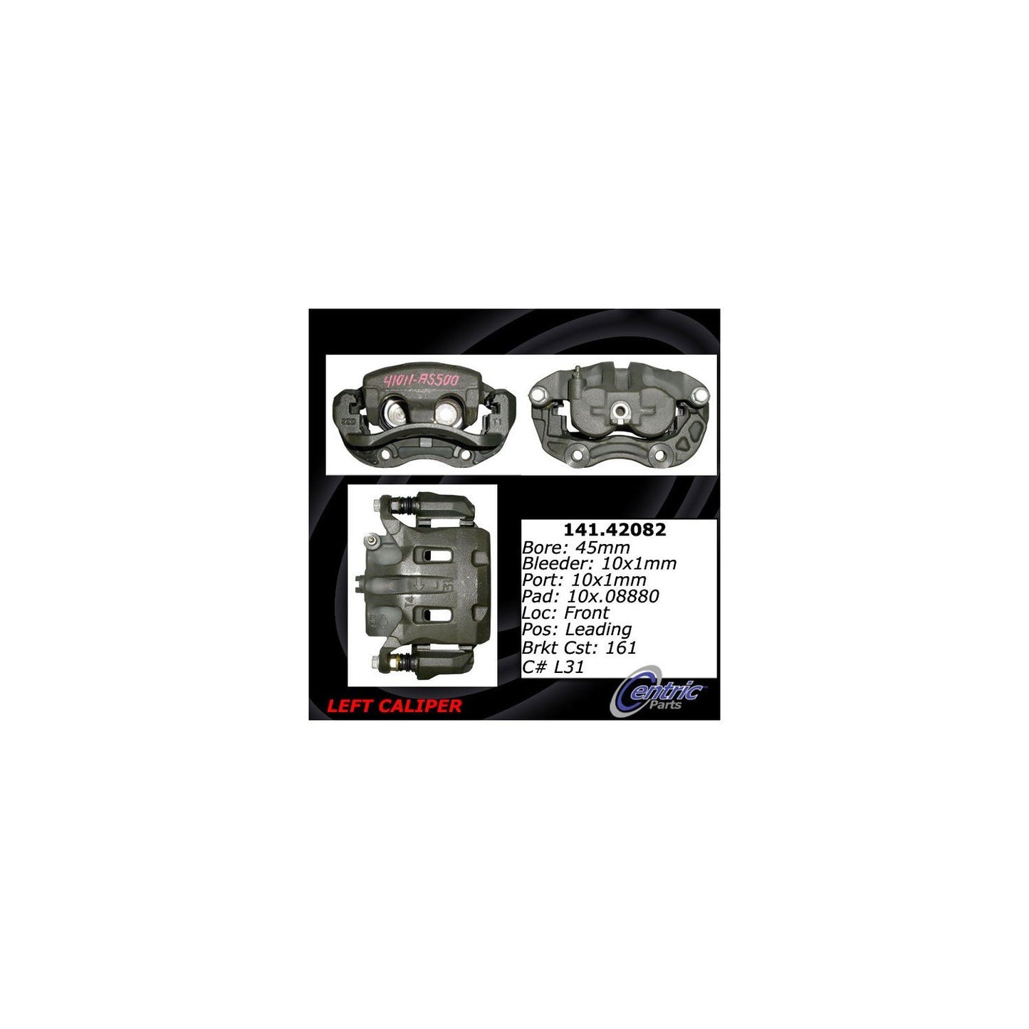 Centric Parts Semi-Loaded Brake Caliper 141.42082