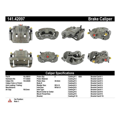 Stoptech Centric Semi-Loaded Brake Caliper - Front Right 141.42097