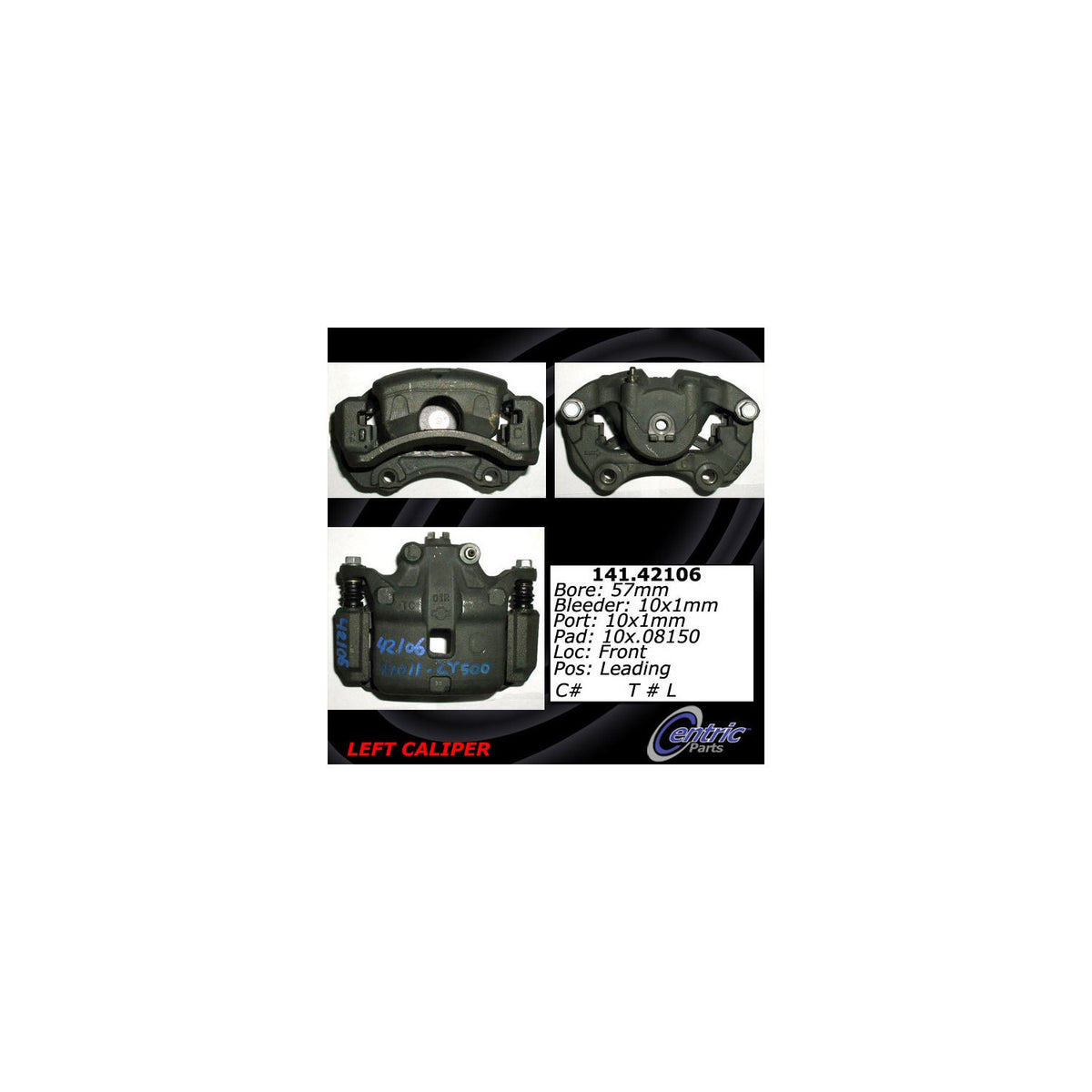 Centric Parts Semi-Loaded Brake Caliper 141.42106