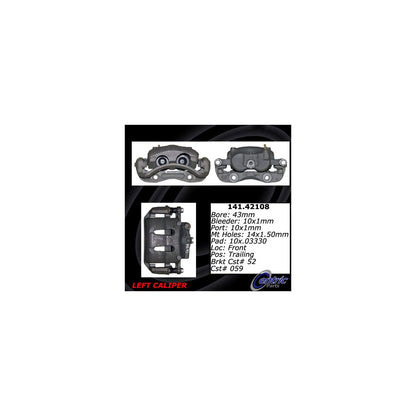 Centric Parts Semi-Loaded Brake Caliper with New Phenolic Pistons 141.42108