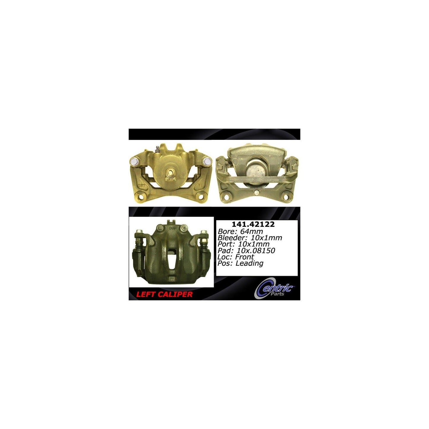 Centric Parts Semi-Loaded Brake Caliper 141.42122