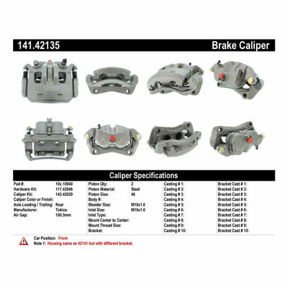 Stoptech Centric 05-17 Nissan Frontier/Xterra/Suzuki Equator Posi Quiet Semi Loaded Front Right Brake Caliper 141.42135