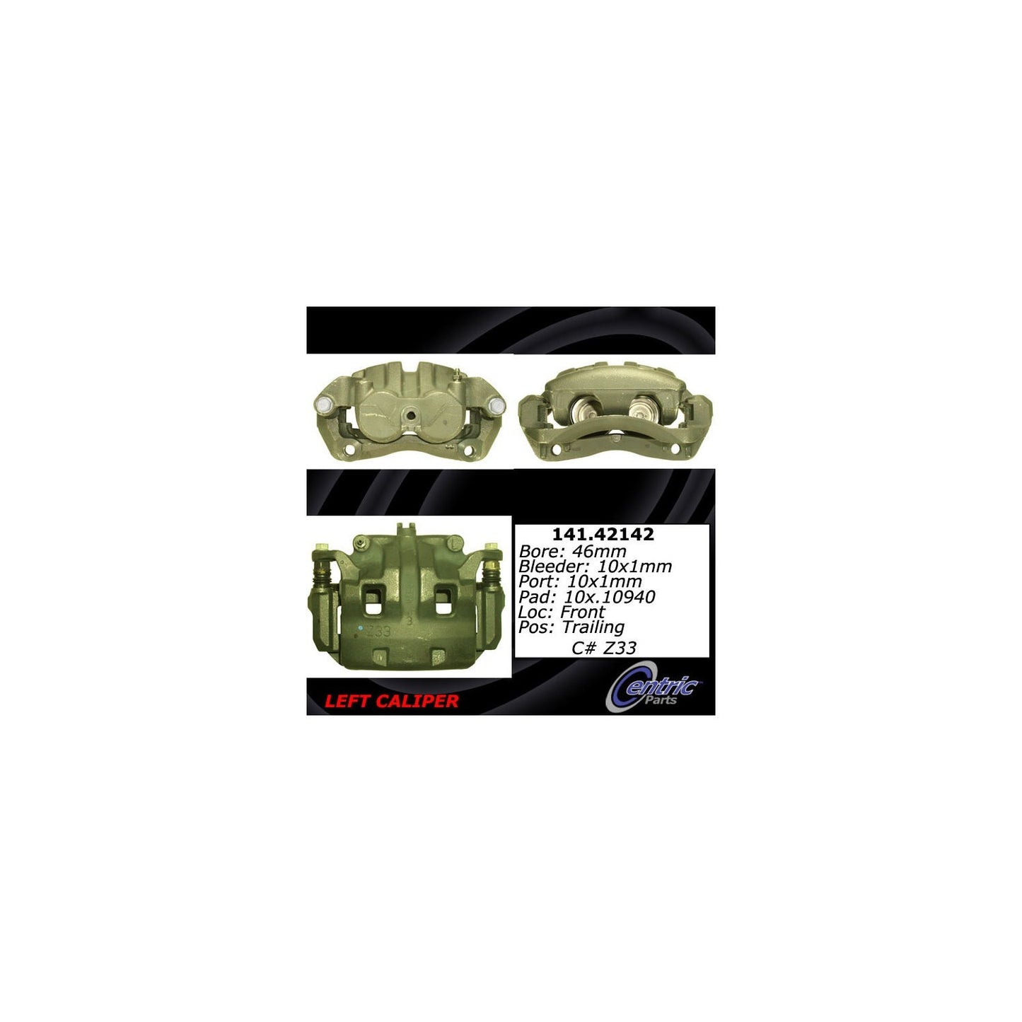 Centric Parts Semi-Loaded Brake Caliper 141.42142