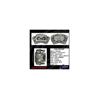 Centric Parts Disc Brake Caliper Semi-Loaded for 141.42143