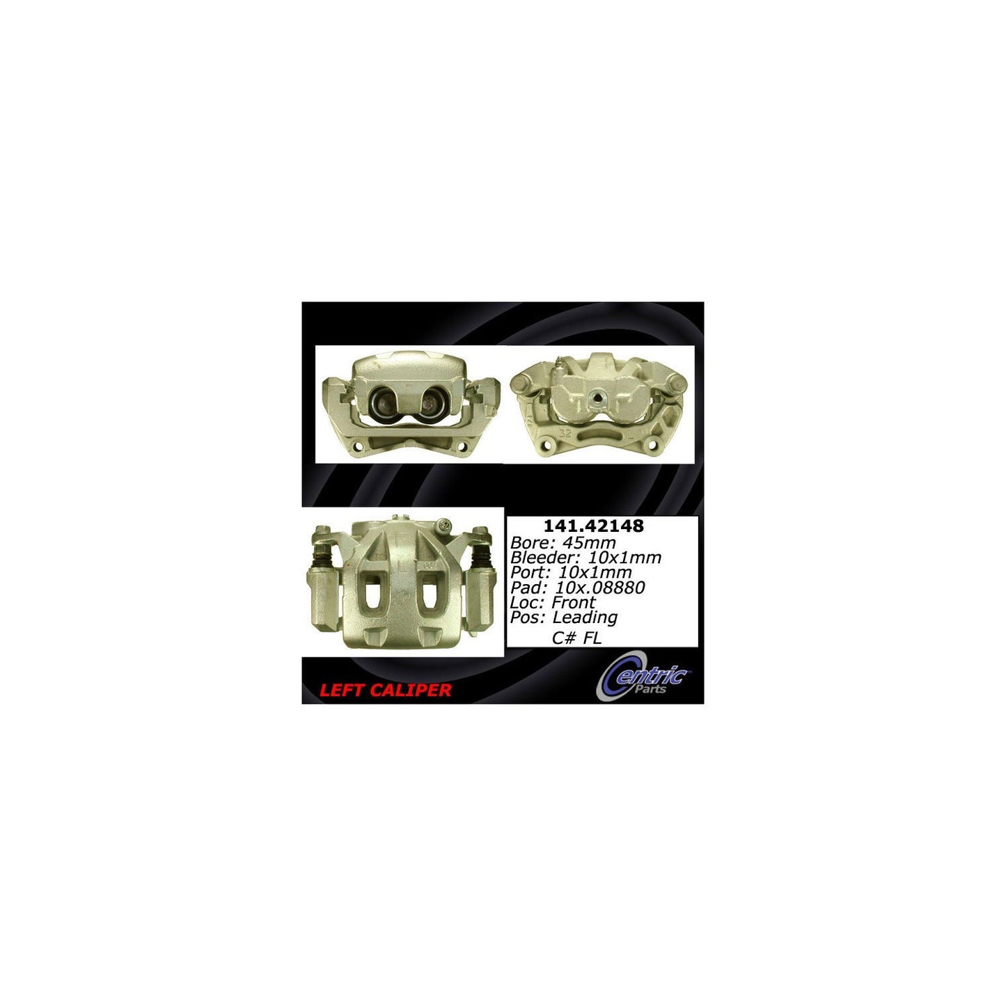 Centric Parts Semi-Loaded Disc Brake Caliper 141.42148