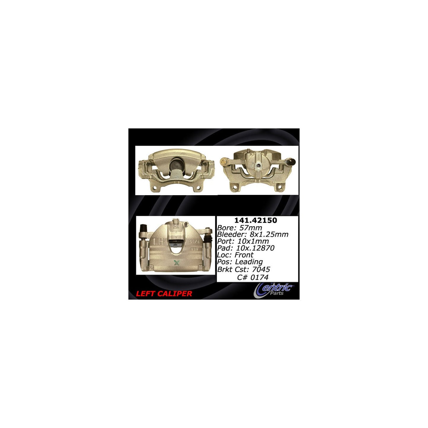 Centric Parts Semi-Loaded Brake Caliper 141.42150