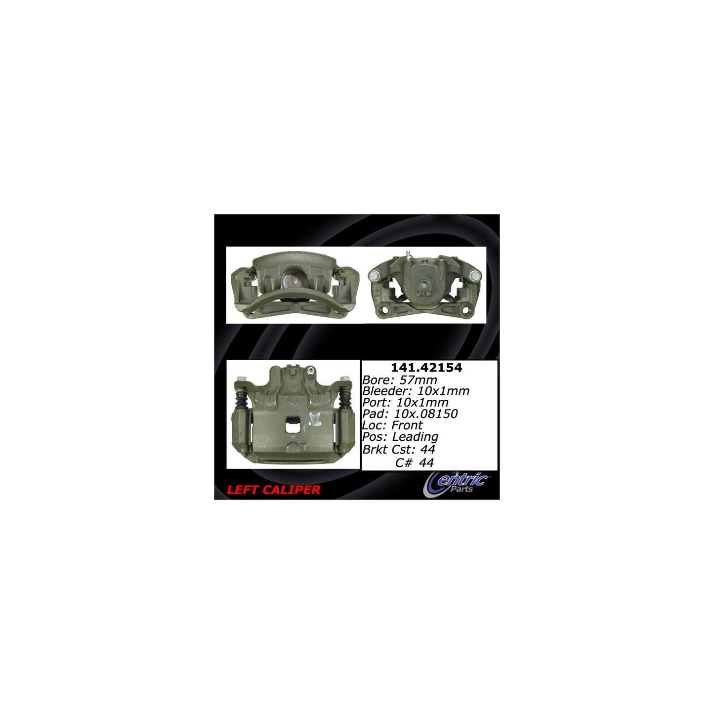 Centric Parts Semi-Loaded Brake Caliper 141.42154