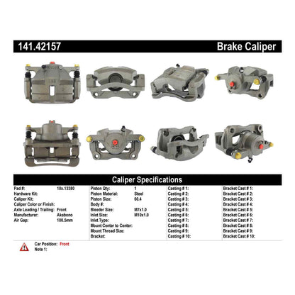 Centric Parts Semi-Loaded Brake Caliper 141.42157