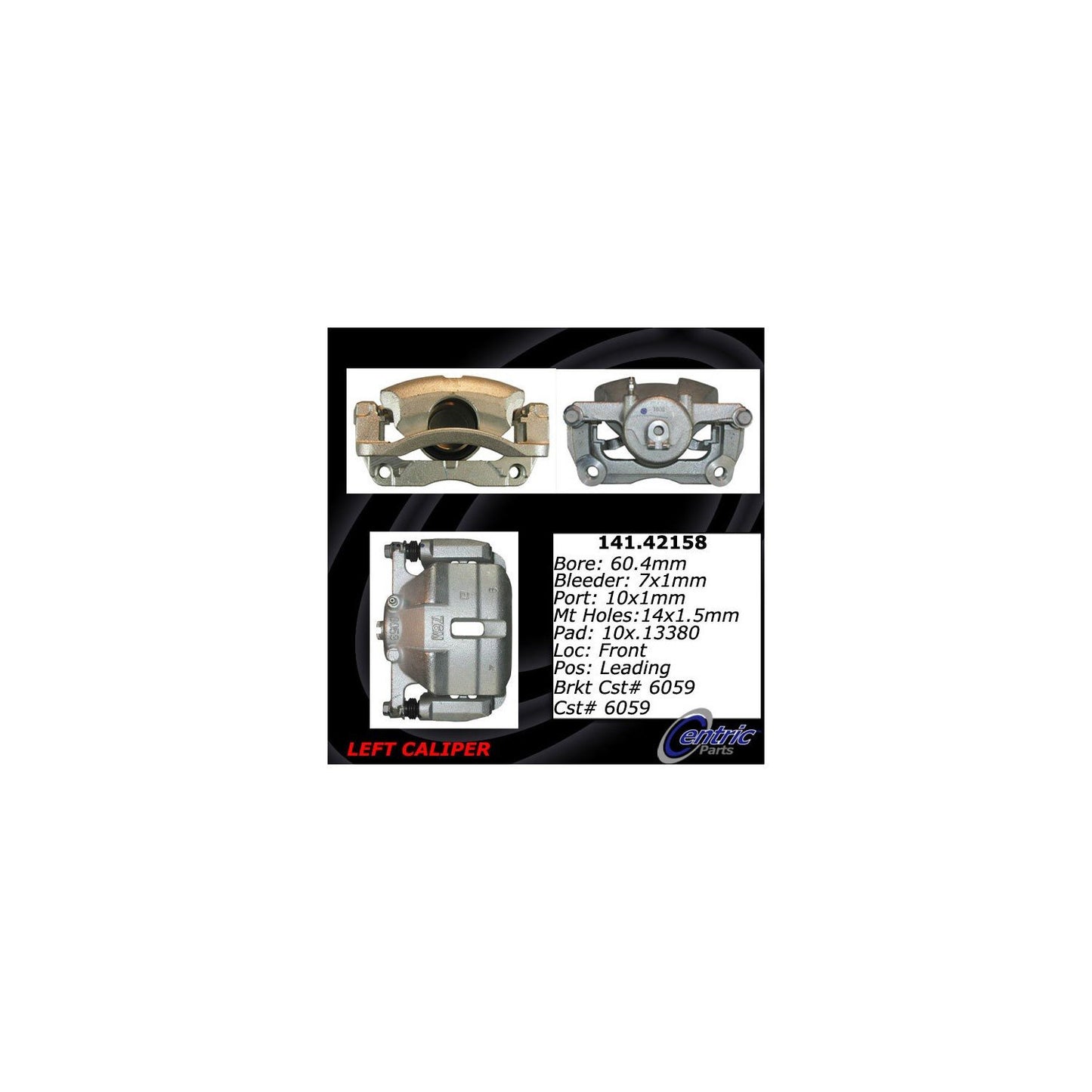 Centric Parts Semi-Loaded Brake Caliper 141.42158