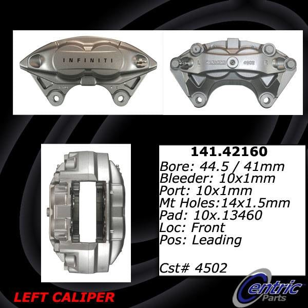 Centric Parts Disc Brake Caliper Semi-Loaded with Anti-Corrosion Finish 141.42160