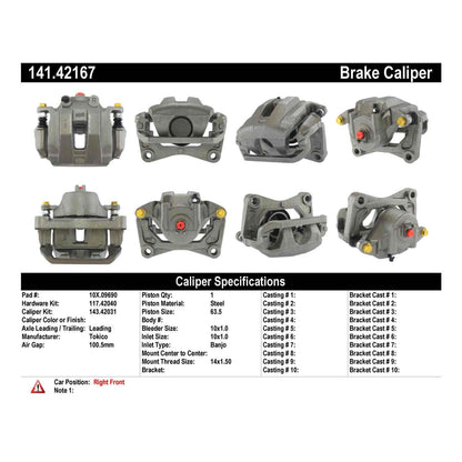 Centric Parts Semi-Loaded Brake Caliper 141.42167