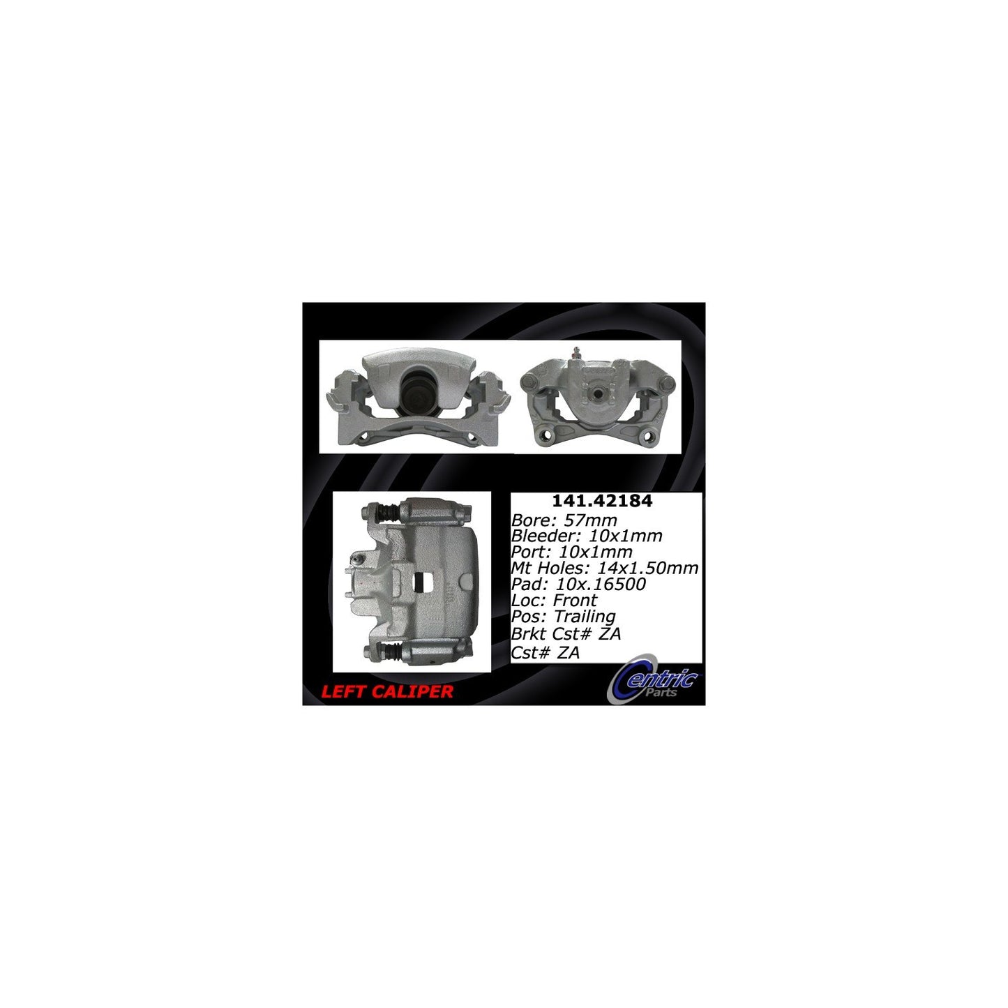 Centric Parts Semi-Loaded Brake Caliper 141.42184