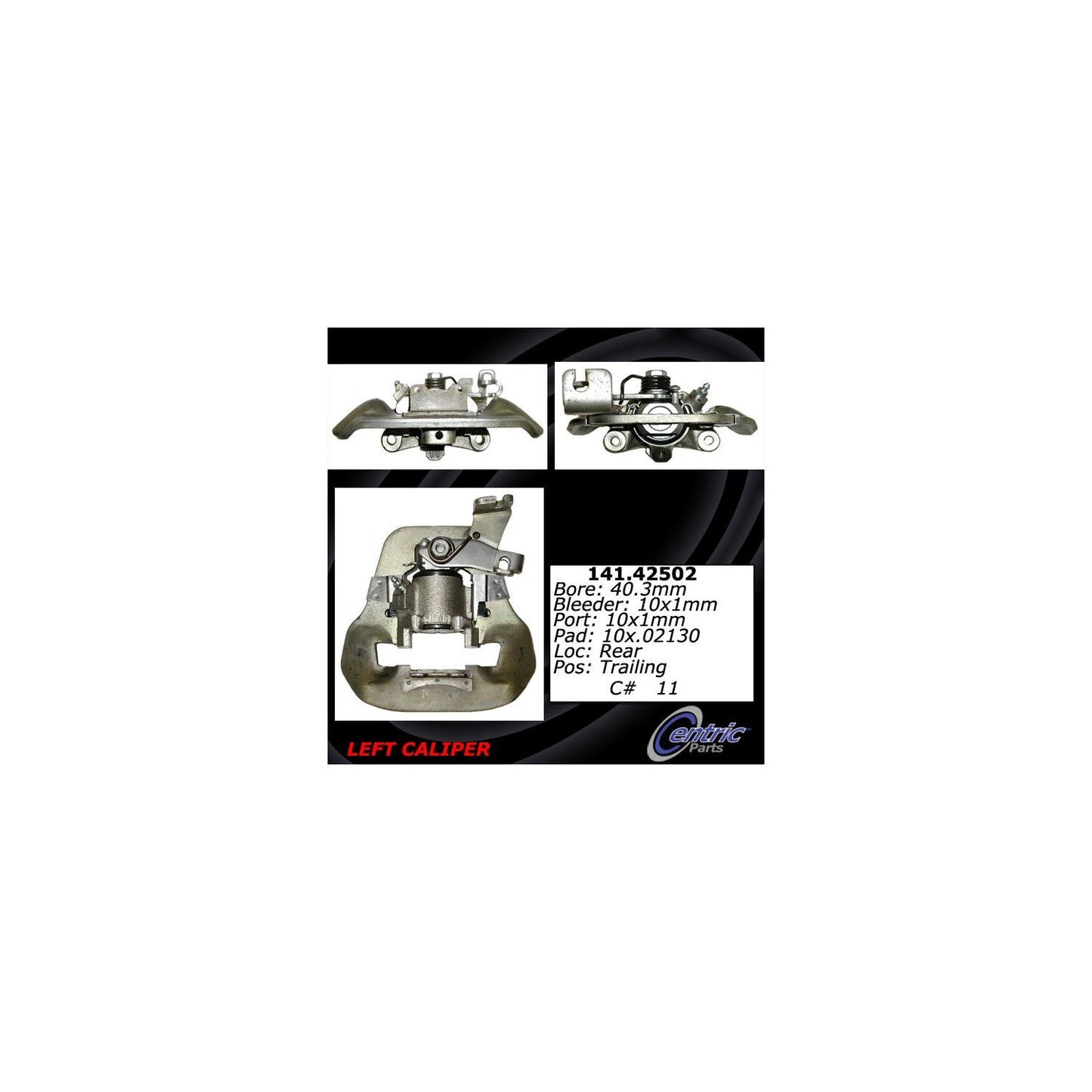 Stoptech Centric Semi-Loaded Brake Caliper - Rear Left 141.42502