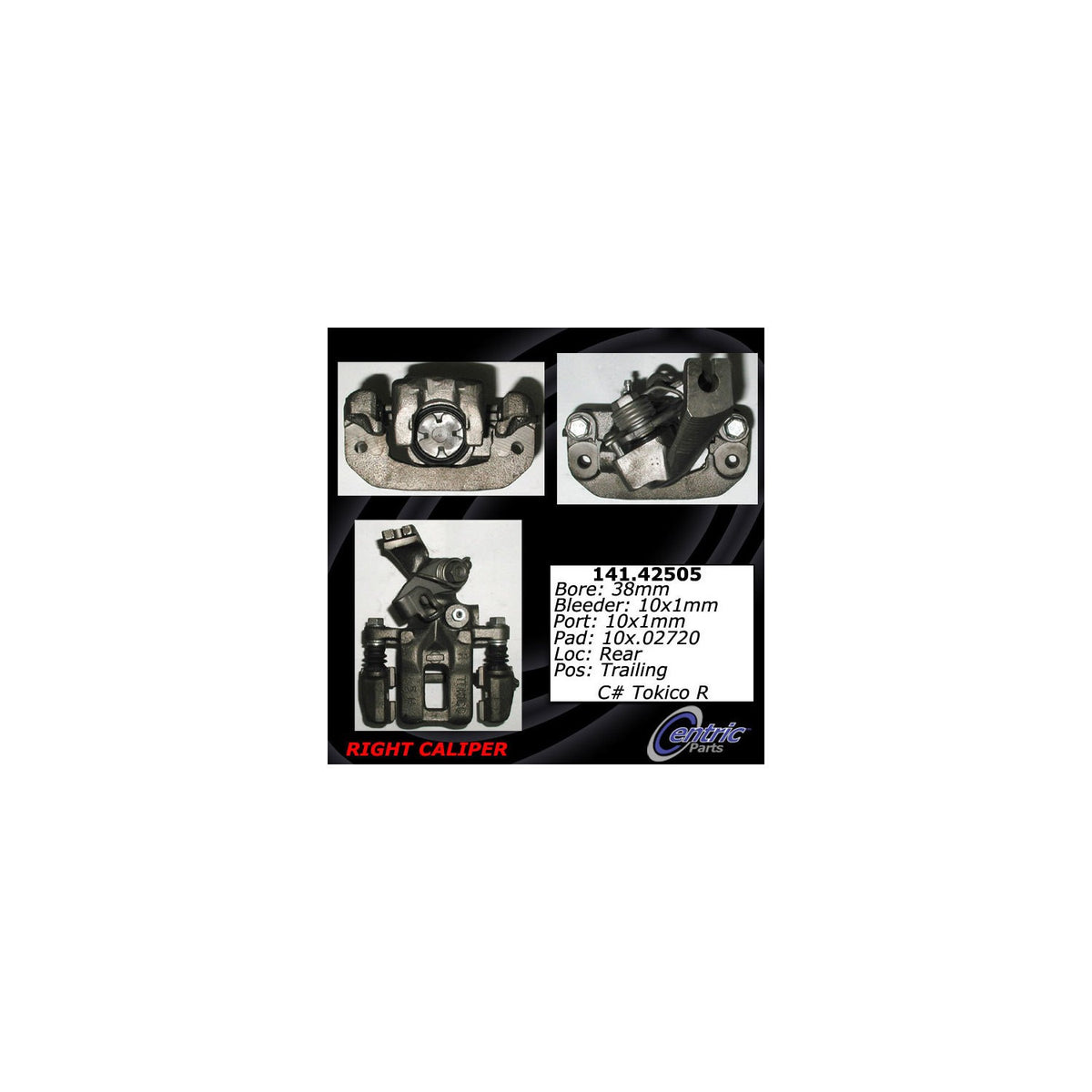Stoptech Centric Semi-Loaded Brake Caliper - Rear Right 141.42505