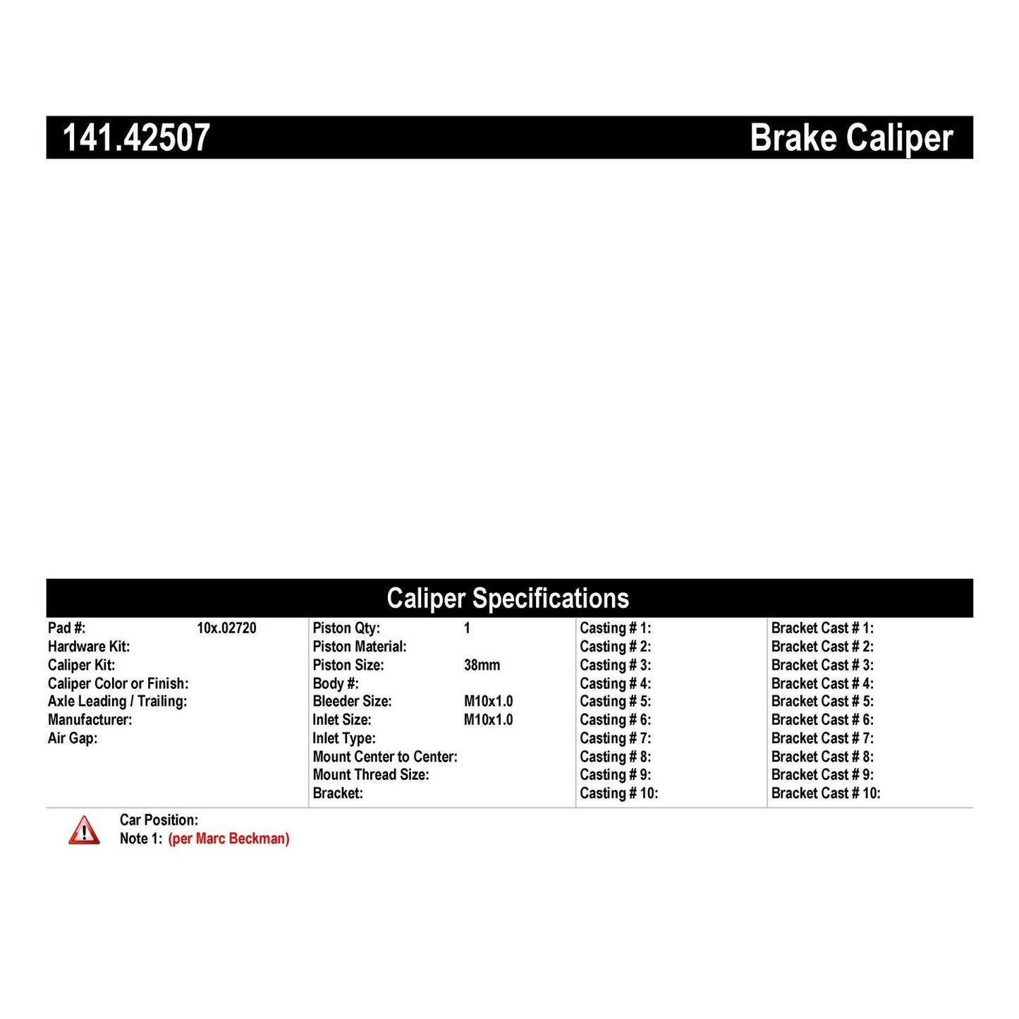Centric Parts Semi-Loaded Disc Brake Caliper with Anti-Corrosion Finish 141.42507