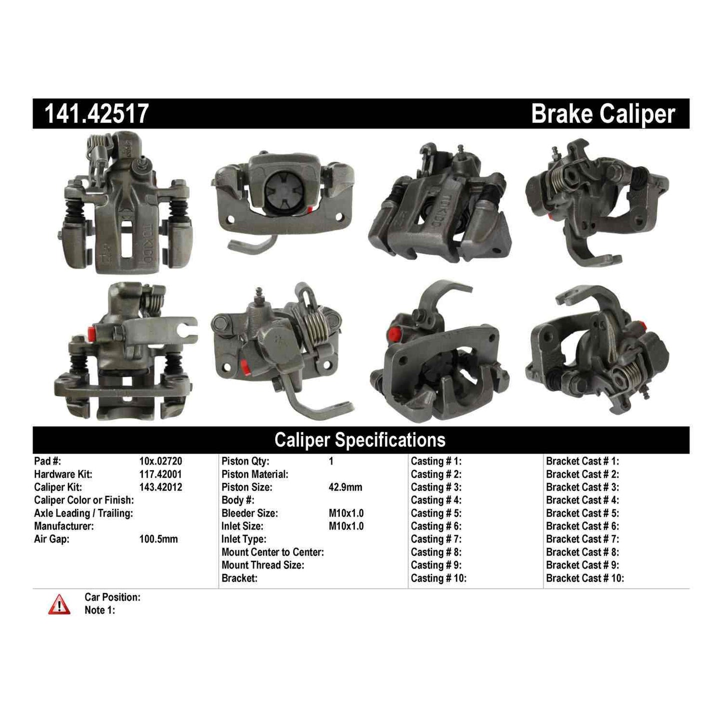 Stoptech Centric 84-86 Nissan 300ZX Semi-Loaded Brake Caliper - Rear Right 141.42517