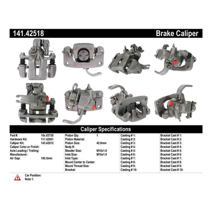Centric Parts Disc Brake Caliper 141.42518