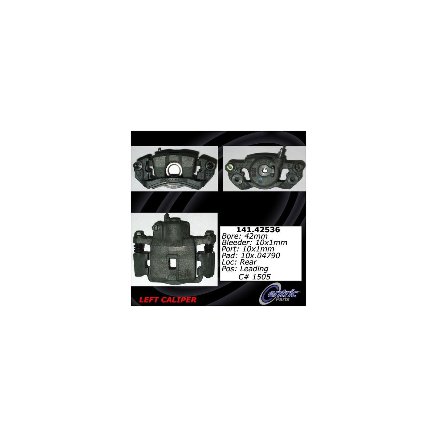 Centric Parts Disc Brake Caliper Remanufactured with Anti-Corrosion Finish 141.42536