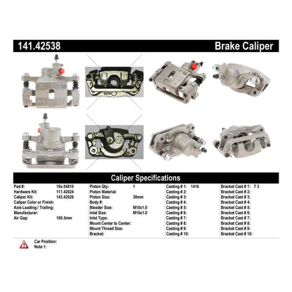 Centric Parts Disc Brake Caliper with anti-corrosion finish