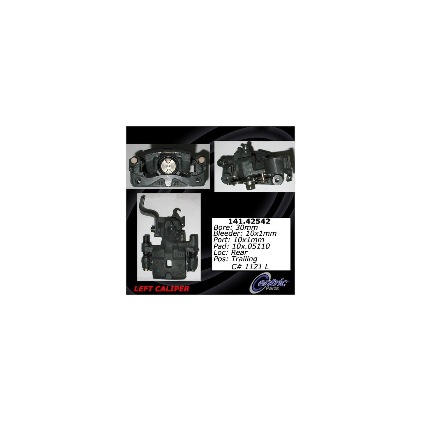 Stoptech Centric Semi-Loaded Brake Caliper - Rear Left 141.42542