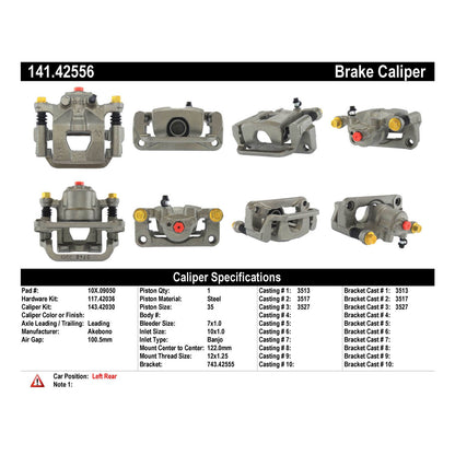 Stoptech Centric Semi-Loaded Brake Caliper - Rear Left 141.42556