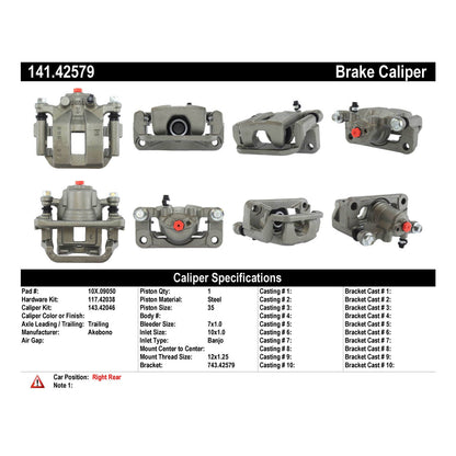 Centric Parts Semi-Loaded Brake Caliper 141.42579
