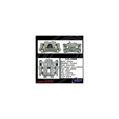 Stoptech Centric Semi-Loaded Brake Caliper - Rear Left 141.42586