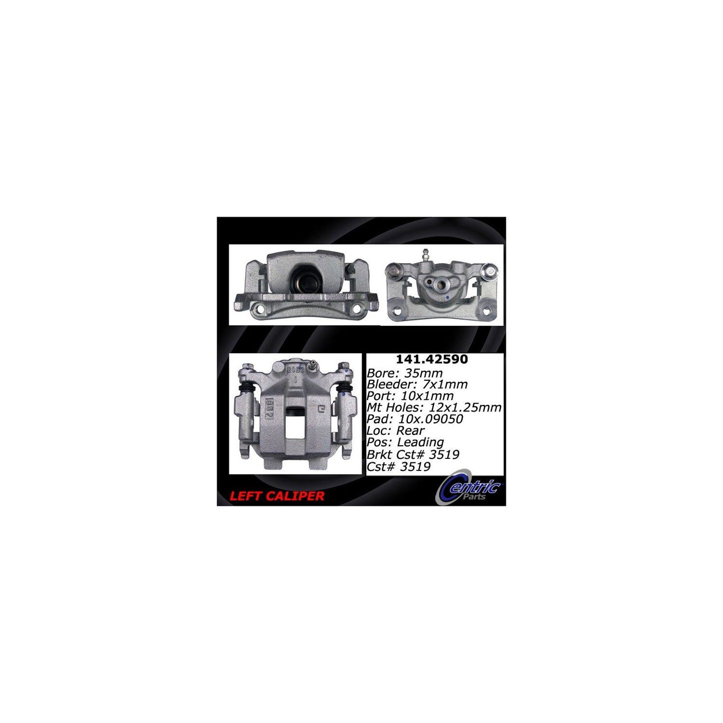 Centric Parts Semi-Loaded Brake Caliper 141.42590